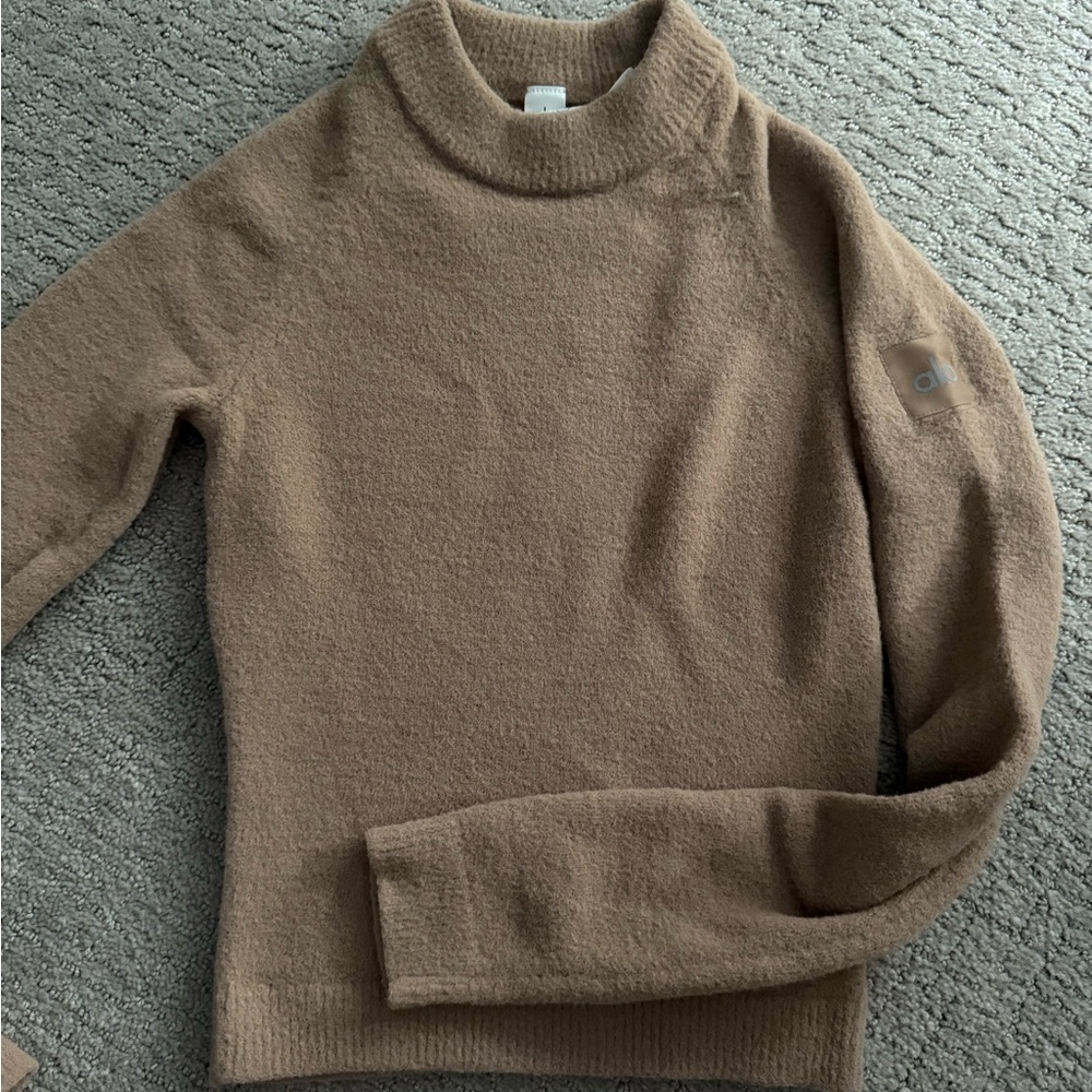 ALO Yoga Brown Turtleneck Sweater